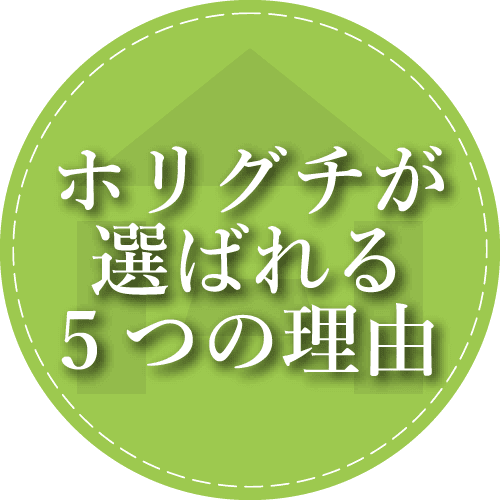 堀口が選ばれる5つの理由